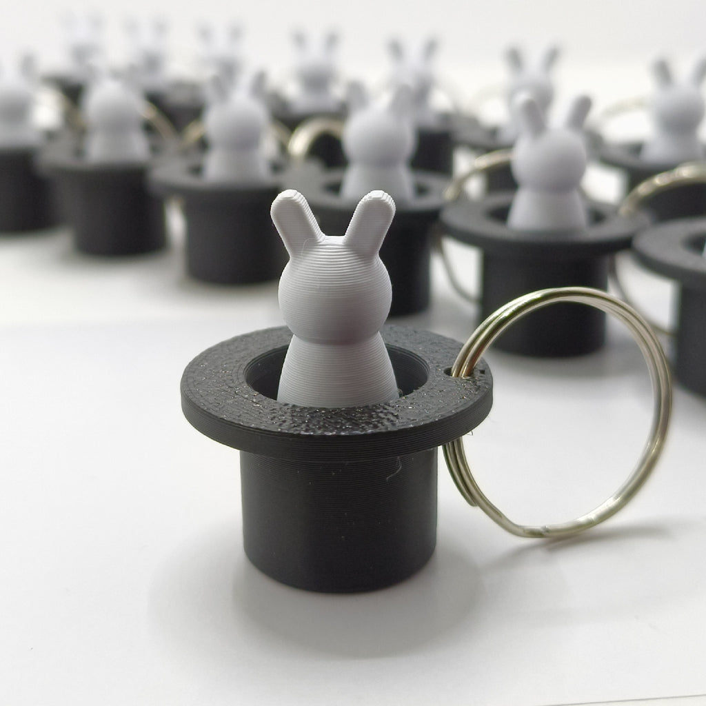 RABBIT FROM A HAT KEYCHAIN