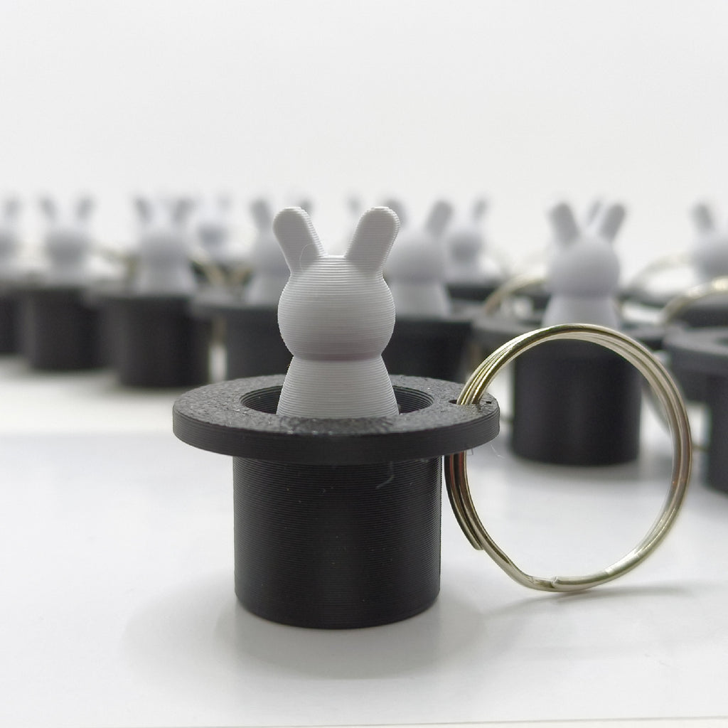 Rabbit from a Hat Keychain
